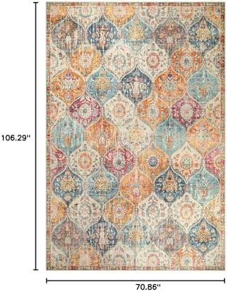 Lahome Moroccan 6x9 Rugs for Living Room, Washable 6x9 Area Rug for Bedroom - Image 2
