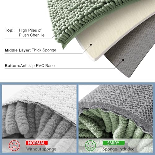 Smiry Bathroom Rugs 44X32, Luxury Chenille Extra Soft Absorbent Bath Mat - Image 5