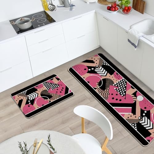 Memphis Style Kitchen Rugs Set of 2 - Image 2