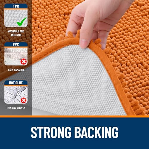 OLANLY Bathroom Rugs 35x24, Extra Soft Absorbent Chenille Bath Rugs - Image 6