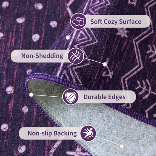 SERISSA 9x12 Washable Non-Slip Boho Area Rug for Living Room - Image 4