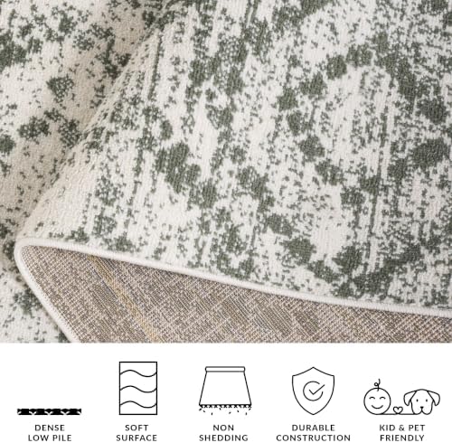 SAFAVIEH Area Rug 8x10 - Adirondack Collection - Large - Ivory & Dark Green, Geometric Trellis Pattern, Non-Shedding & Easy Cleaning, Ideal for Living Room, Bedroom, Office, Dining Space (ADR131W) - Image 6