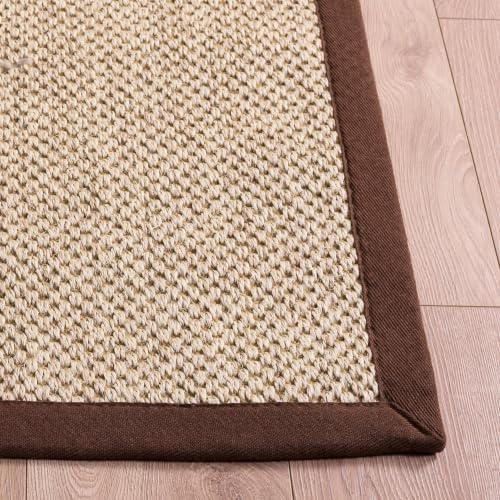 SAFAVIEH Natural Fiber Runner Rug 2'6"x10', Sisal Dark Brown NF143T - Image 4