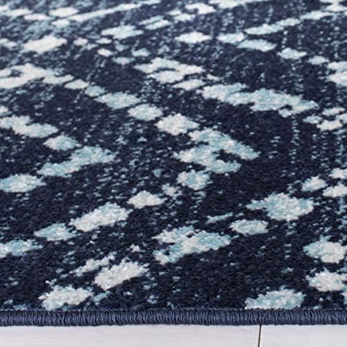 SAFAVIEH Adirondack Collection Runner Rug - 2'6" x 10', Navy & Ivory, Modern Diamond Distressed Design, Non-Shedding & Easy Care, Ideal for High Traffic Areas in Living Room, Bedroom (ADR131N) - Image 4