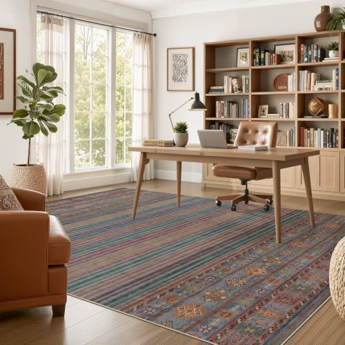 Nakagishi Boho 5x7 Area Rug Living Room Rugs Machine Washable Multi Color - Image 5
