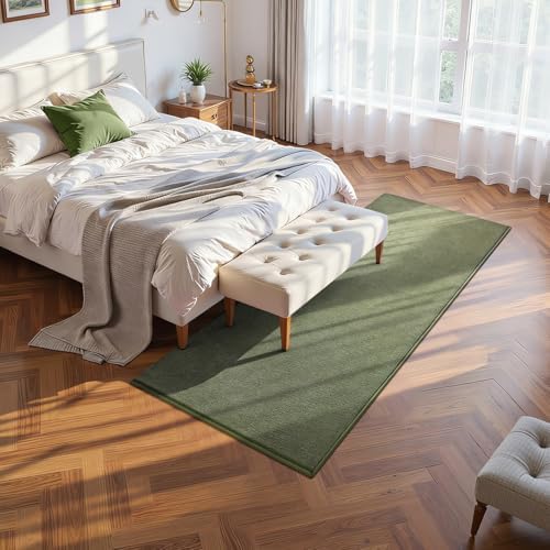 ISEAU 2x6 Soft Runner Rug for Hallway, Washable and Non-Slip,Green - Image 6