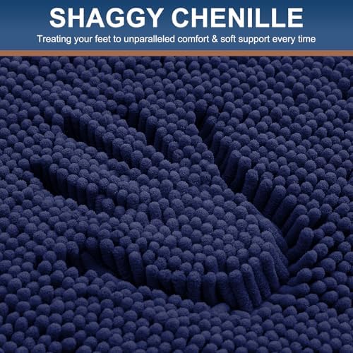 Smiry Bathroom Rugs 24X16, Luxury Chenille Extra Soft Absorbent Bath Mat - Image 3