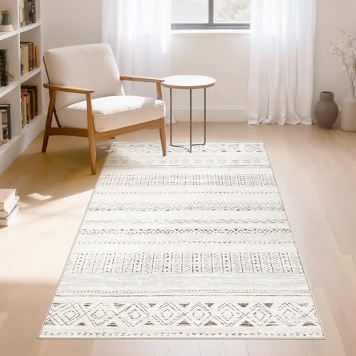 cotiled Washable 3x5 Entryway Rugs: Boho Moroccan Soft Small Rug by COTILED
