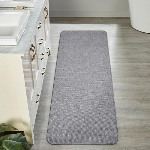 Bosap Bath Mat,Ultra Thin Bathroom Runner Rugs,Large Bath Mats for Bathroom,Quick Dry,Non-Slip,Machine Washable,Low Pile,Bath Rug,Shower Outside,Sink,Home Decor Accessories.Grey,2'x5'（24x60inch） - Image 6