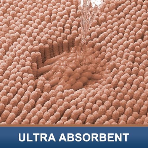 Smiry Bathroom Rugs 24X16, Luxury Chenille Extra Soft Absorbent Bath Mat - Image 4