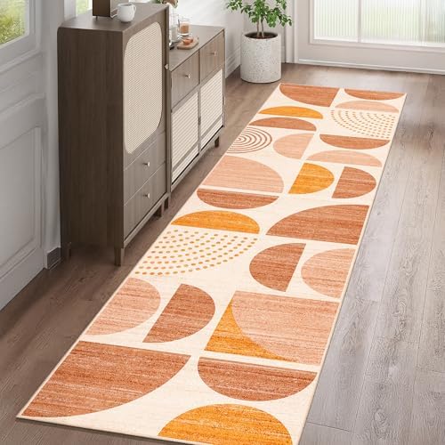 MUJOO Boho Runner Rug Washable 2x8 Area Rugs Non Slip Modern Abstract by MUJOO