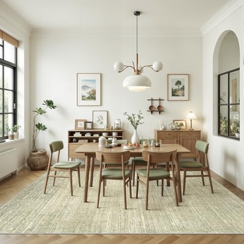 Valenrug 6x9 Area Rugs Non Slip, Large Washable Rugs for Living Room, Green - Image 5