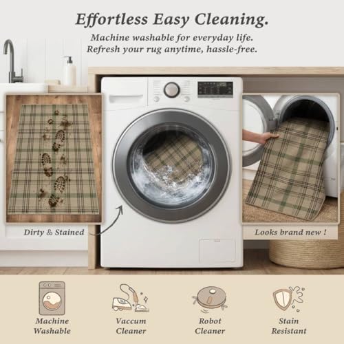 JTJ Easy Jute 3x4 Entryway Rug, Sage Green Plaid - Image 6