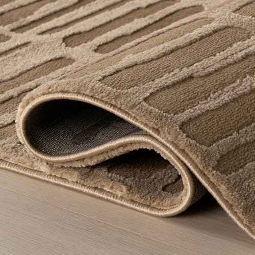 nuLOOM Kailani Sand Abstract Washable Area Rug, 9' x 12' - Image 6