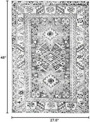 SAFAVIEH Vintage Hamadan Collection Accent Rug - 2'3" x 4', Grey & Ivory, Traditional Persian Design, Non-Shedding & Easy to Clean, Ideal for Front Door, Kitchen, Entryway, Foyer (VTH211G) - Image 2