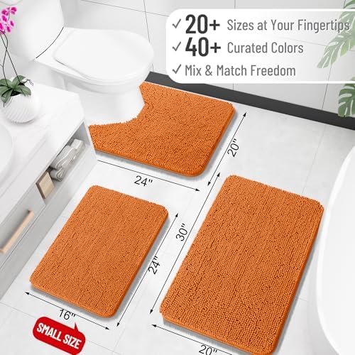 OLANLY Toilet Rugs U-Shaped 20x20, Soft Absorbent Chenille Contour Rugs - Image 2