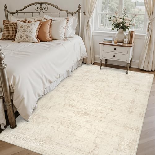8x8 Area Rugs Living Room: Bedroom Neutral Washable Carpet Beige - Image 2