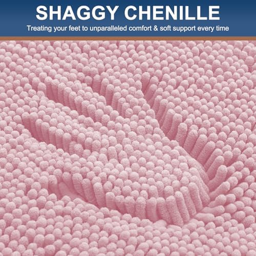 Smiry Bathroom Rugs 30X20, Luxury Chenille Extra Soft Absorbent Bath Mat - Image 3