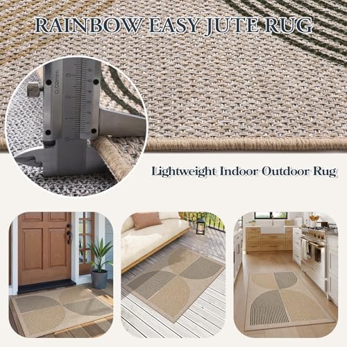 Lahome Rainbow Muddy Mats for Indoor, 32"x48" Indoor Outdoor Front Door Mat - Image 4