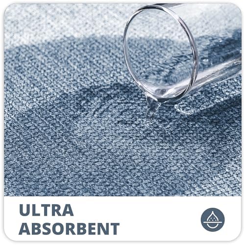 Bosap Bath Mat,Ultra Thin Bathroom Runner Rugs,Large Bath Mats for Bathroom,Quick Dry,Non-Slip,Machine Washable,Low Pile,Bath Rug,Shower Outside,Sink,Home Decor Accessories.Blue,3'x4'(36x48inch) - Image 3