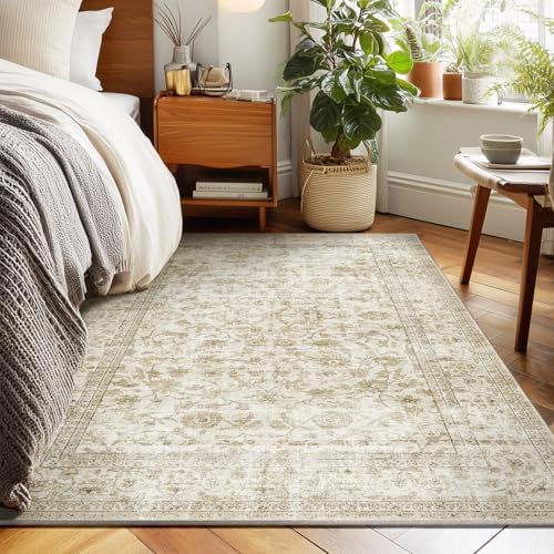 Washable Throw Small Rugs for Entryway: Door Mat Indoor Entrance 3x5 Rug Boho Area Rug Non Slip Low Pile Kitchen Rug for Front Door Indoor Entrance Entry Kids Room - Image 3