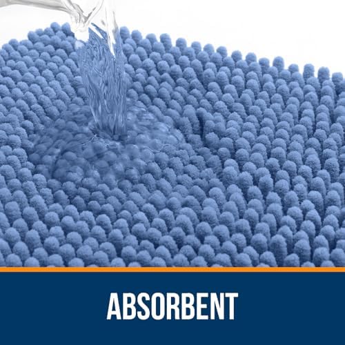OLANLY Toilet Rugs U-Shaped 20x20, Soft Absorbent Chenille Contour Rugs - Image 4