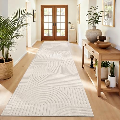 Pauwer 3x10 Area Rugs for Living Room, Modern Non Slip Washable Rug, Beige by Pauwer
