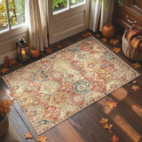 Lahome Moroccan Washable Rug, 2x3 Bathroom Rugs for Kitchen Entryway by Lahome