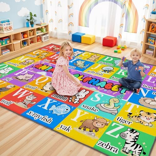 ABC Rug, Kids Alphabet Rug for Playroom, Classroom 4x6 ft by Unknown