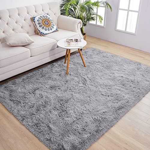 Chicrug Soft Area Rugs for Bedroom Living Room Plush Fluffy Rug 7x10 Feet, Shag Furry Area Rug Carpet Non Shedding for Nursery Children Kids Girls Room Home Decorative, Grey - Image 5