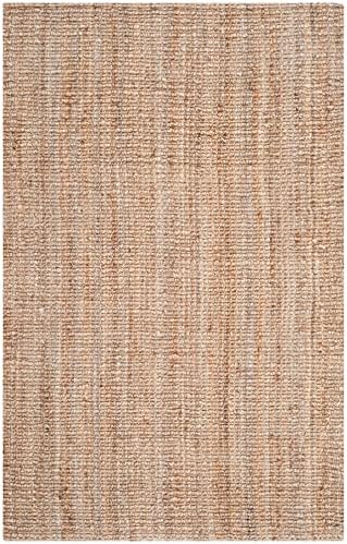 SAFAVIEH Natural Fiber Area Rug 4x6 Jute Knotted, Natural NF447A - Image 2