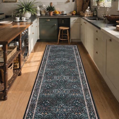 Lahome Black Washable Kitchen Runner Rug Non Slip, 2x6 Runners for Bathroom by Lahome