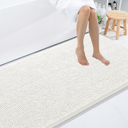Smiry Bathroom Rugs 71X47, Luxury Chenille Extra Soft Absorbent Bath Mat by Smiry