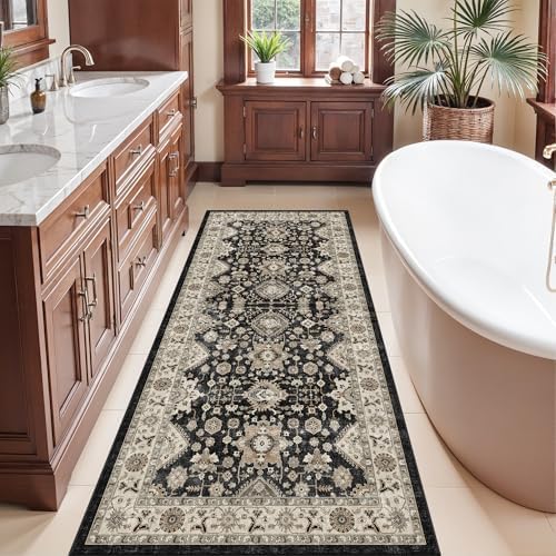 3x7 Kitchen Runner Rug: Hallway Rug Runner Wide Non Slip Soft Low Pile Rug - Image 6