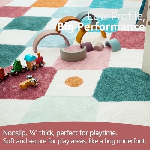 jinchan 6ft Kids Round Rug Washable Colorful Classroom Rug Confetti - Image 6