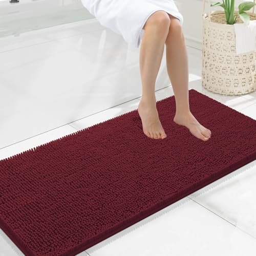 Smiry Bathroom Rugs 47X20, Luxury Chenille Extra Soft Absorbent Bath Mat by Smiry