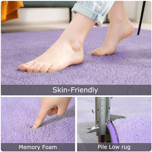 Keeko 4x6 Area Rugs for Living Room,Soft Washable Memory Foam Bedroom Rug - Image 4