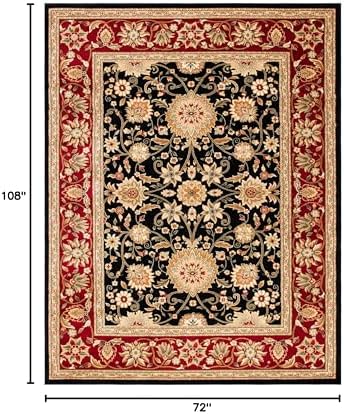 SAFAVIEH Lyndhurst Area Rug 6x9, Black & Red LNH212G - Image 2
