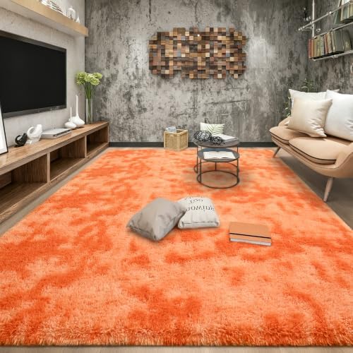 Tepook 5x8 Orange Area Rugs for Living Room Bedroom - Image 3