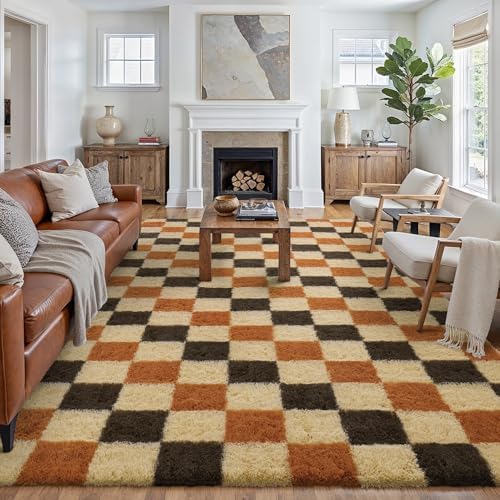 PureCozy Soft Shag Rug 6x9 for Living Room High Pile Non-Slip Fluffy Carpet by PureCozy