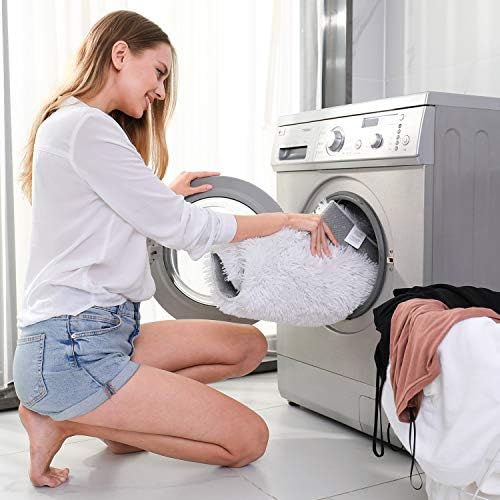 Ophanie Machine Washable 3 x 5 Feet White Rugs for Bedroom Fluffy, Shaggy Bedside Floor Dorm Area Rug, Soft Fuzzy Non-Slip Indoor Room Carpet for Kids Boys Girls Teen Home Decor Aesthetic, Nursery - Image 2