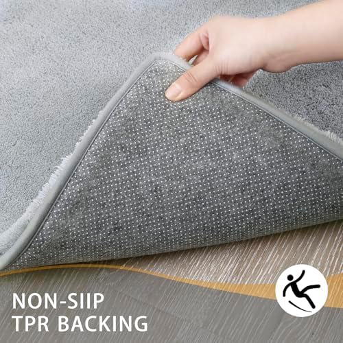 MINIDEAR Bathroom Rugs 60x20 Dark Gray - Thick Memory Foam Bath Mat, Ultra Soft & Plush Fluffy, Non-Slip, Quick Dry, Absorbent Washable Floor Microfiber Mat for Tub, Home Decor Accessories - Image 2