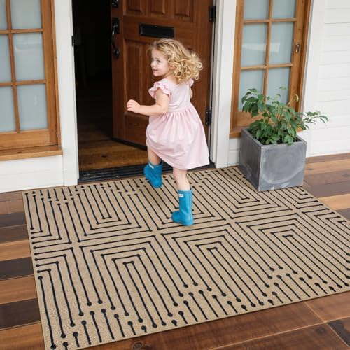 Lahome Boho 3x5 Outdoor Rugs for Entry, Washable Easy Jute Rug - Image 2
