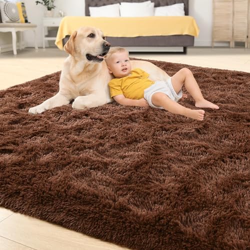 Tepook 9x12 Brown Area Rugs for Living Room Bedroom - Image 4