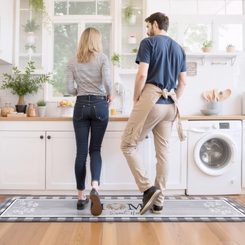 Kitchen Mats 2PCS, Anti Fatigue Rugs, 17.3x30+17.3x70in, Grey - Image 7