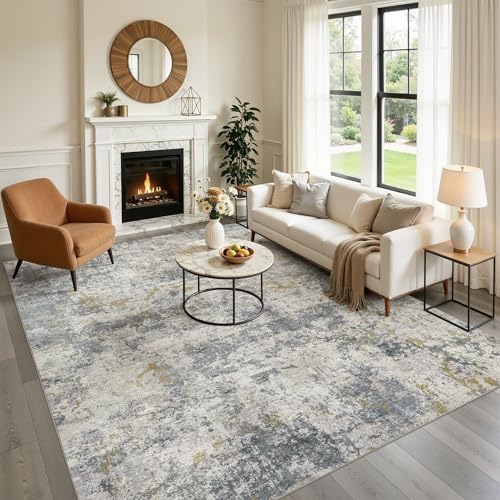 kakania Washable 8x10 Area Rug for Living Room: Abstract Modern Home Decor - Image 7