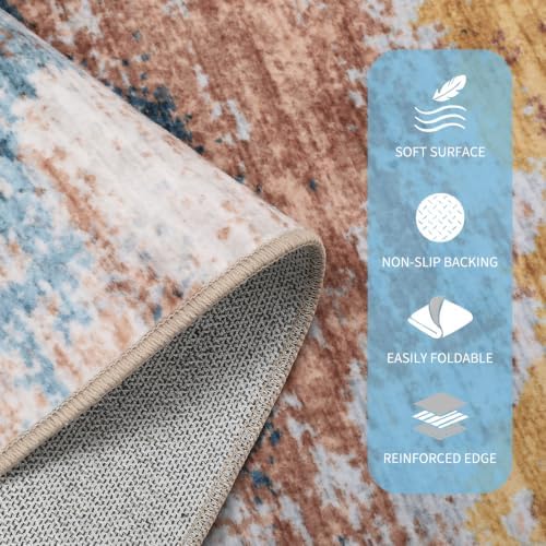 GarveeHome Washable Hallway Runner 2.5x10 Modern Kitchen Rug Yellow - Image 5