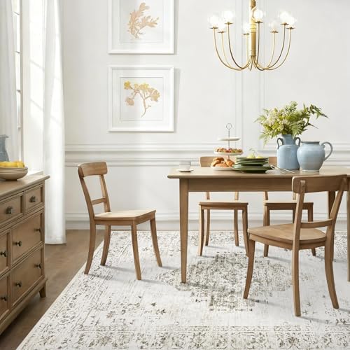 6x9 Area Rugs for Living Room: Washable Vintage Large Retro Rug Soft Non-Slip Indoor Low Pile Carpet for Bedroom Dining Room Nursery Office (Taupe, 6'x9') - Image 5