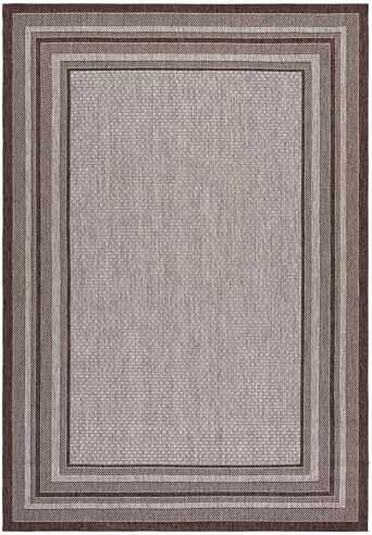 SAFAVIEH Courtyard Outdoor Rug 6x8, Grey & Brown CY8475-36312 - Image 2