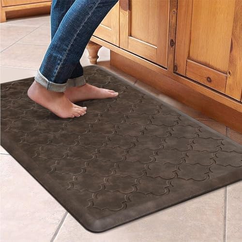 WISELIFE Kitchen Mat Cushioned Anti Fatigue Floor Mat, 20"x32", Brown by WiseLife